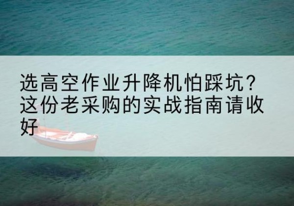 石嘴山高空作业升降机厂家推荐-选高空作业升降机怕踩坑？这份老采购的实战指南请收好